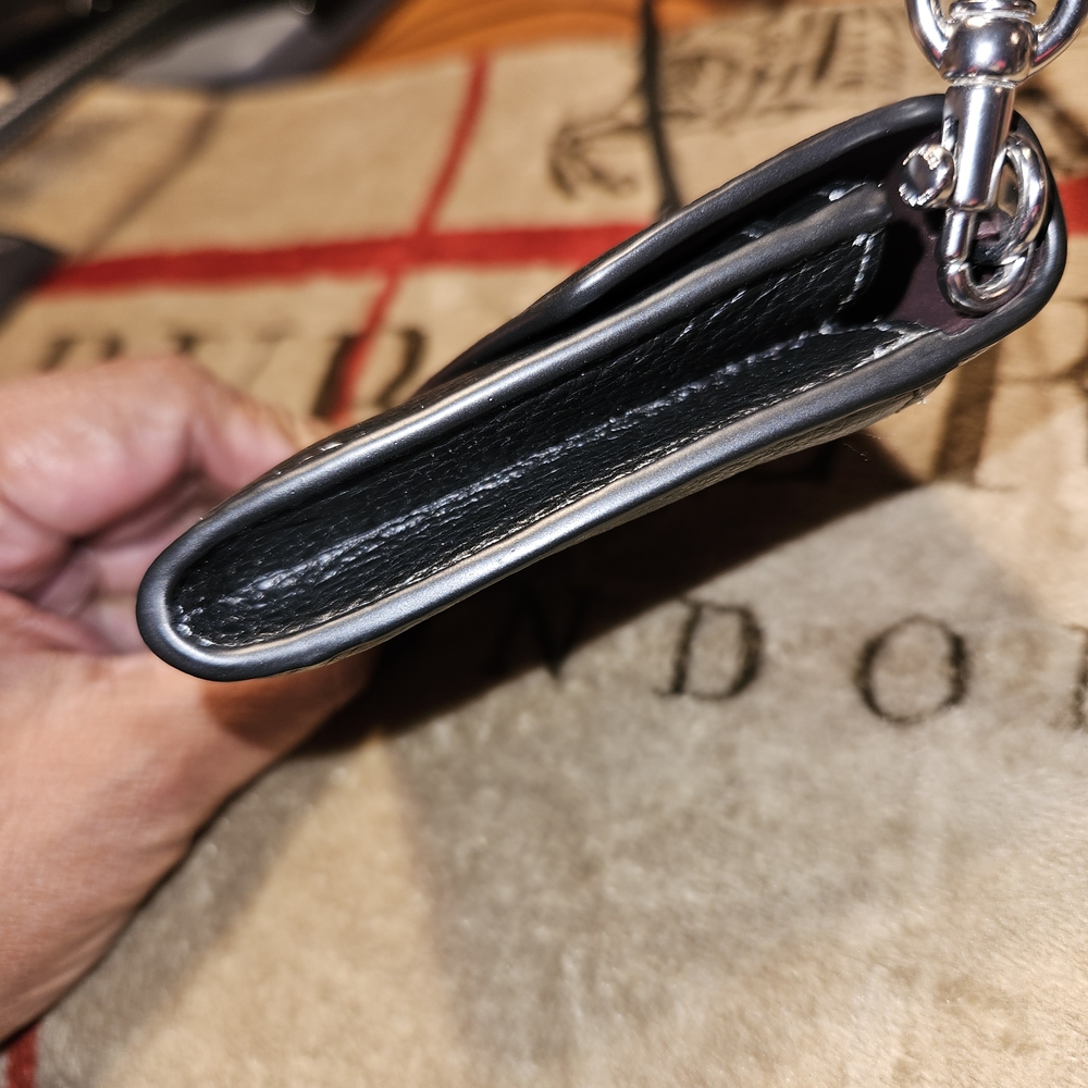 Small Coach Black Leather Crossbody Wallet - Picture 5 of 5